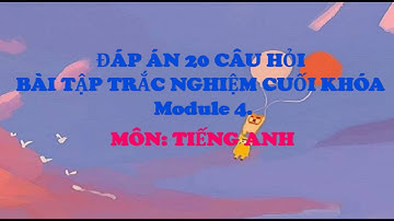 Đáp án 20 câu hỏi trắc nghiệm bài tập cuối khóa module 4 môn Tiếng Anh
