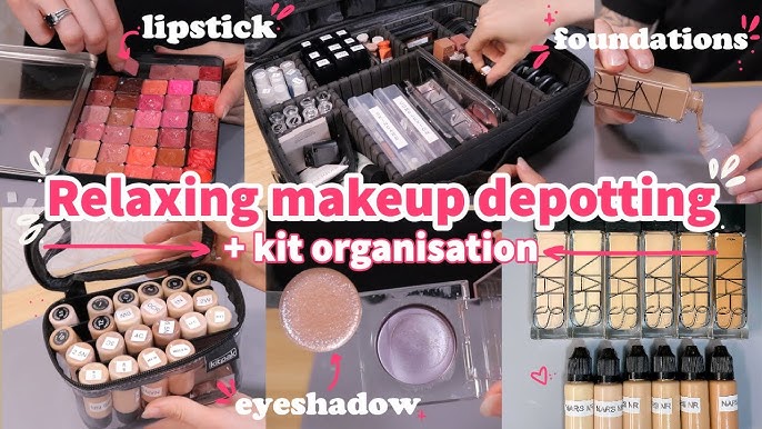 DEPOTTING, REORGANIZING & DECLUTTERING my PRO MAKEUP KIT 