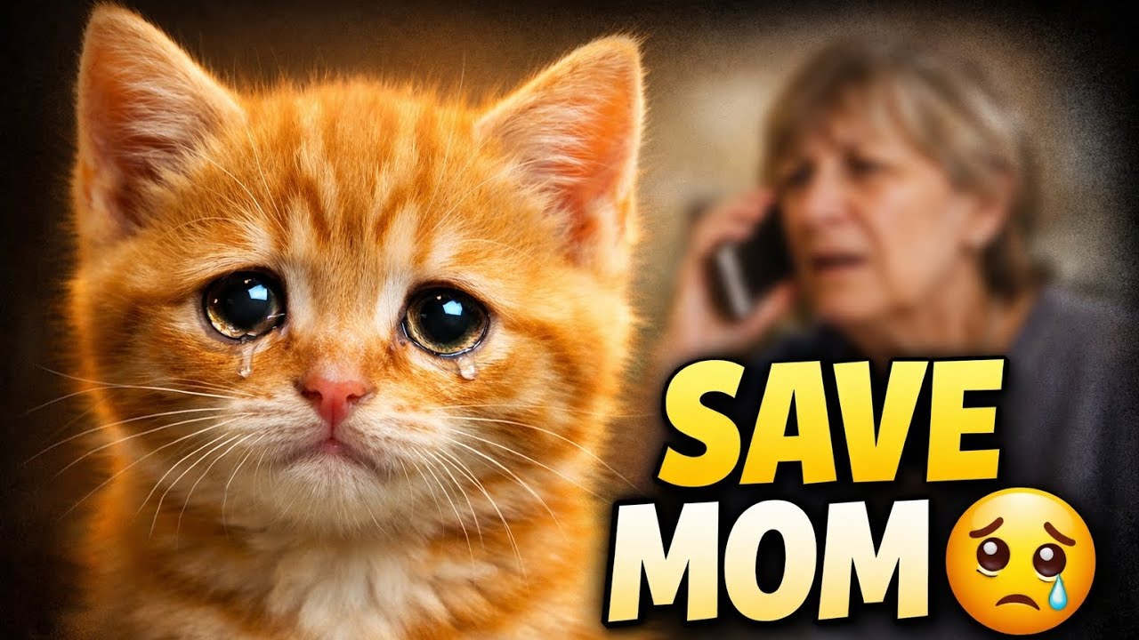 Brave Kitten Cries for Help to Save His Sick Mom 😢 Emotional Cat Story ...