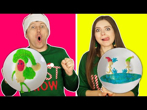 Блинный Челлендж PANCAKE ART CHALLENGE / Рисуем блинами 🐞 Эльфинка