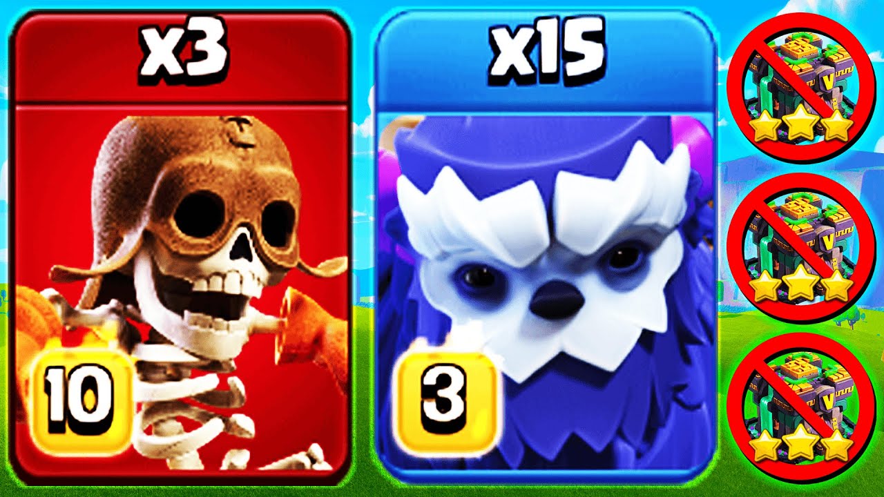 UNSTOPPABLE NEW TH 14 MASS YETI ATTACK ! Best New Th14 3 Star War Attack Strategy 2021