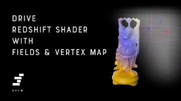 Drive redshift shader with  fields & vertex map