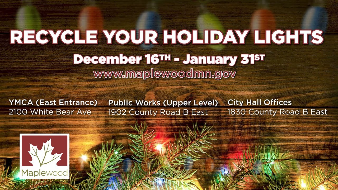 Holiday Lights Recycling Program PSA YouTube