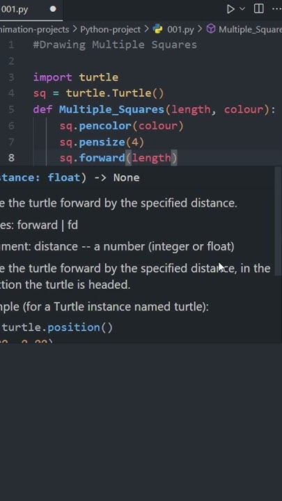 Drawing Multiple Squares | Python turtle #codingbipro - YouTube