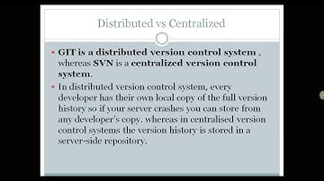 git vs svn - fundamental differences