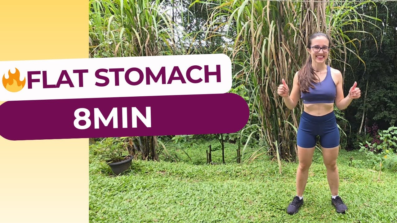 8-Minute Workout 🔥 FLAT BELLY at Home(Cardio, No Squats, No Equipment)