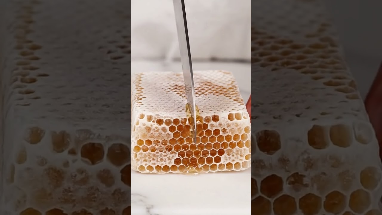 Satisfying Honeycomb Cut in Slow Motion