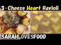 Heart-Shaped 3-Cheese Ravioli | Romantic Dinner at Home for Valentine&#39;s Day