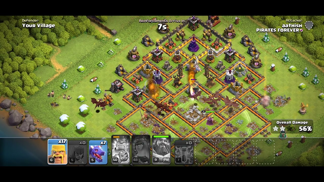 Clash of Clans  Dragon attacks destory kingdom 