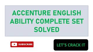 Accenture English  ability questions answers verbal ability latest set#accenture #english #aptitude