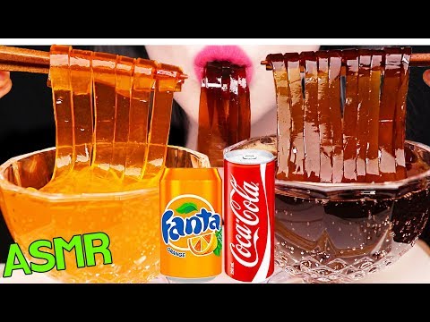 ASMR JELLY NOODLES *COCA-COLA, FANTA JELLO 콜라 환타 젤리 국수 먹방 (EATING SOUNDS) NO TALKING MUKBANG