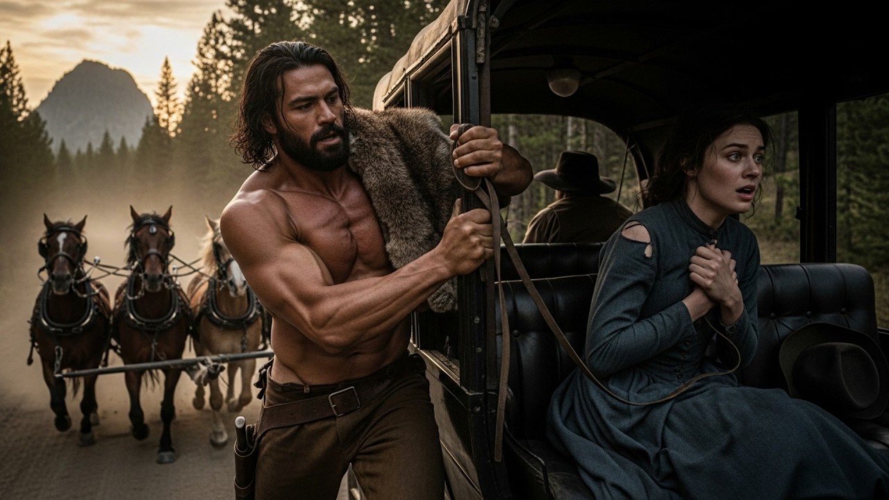 The Stagecoach Horse Went Wild in Fear—Mountain Man Grabbed the Reins and Kept Her Safe Inside