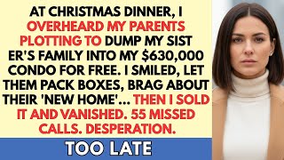 I Overheard My Parents Plot To Move My Sister Into My Condo At Christmas—I Let Them In Then Sold It