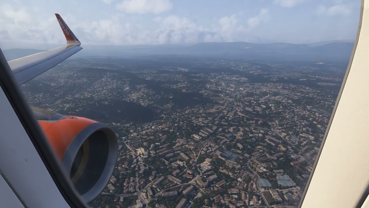 Beautiful Nice Côte d'Azur landing with Easyjet  - Fenix A320 MSFS 2024