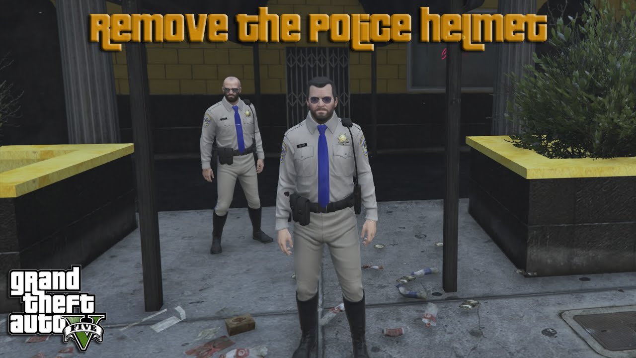 GTA 5 How to Remove the Police Helmet Michael & Trevor [PS4] [HD