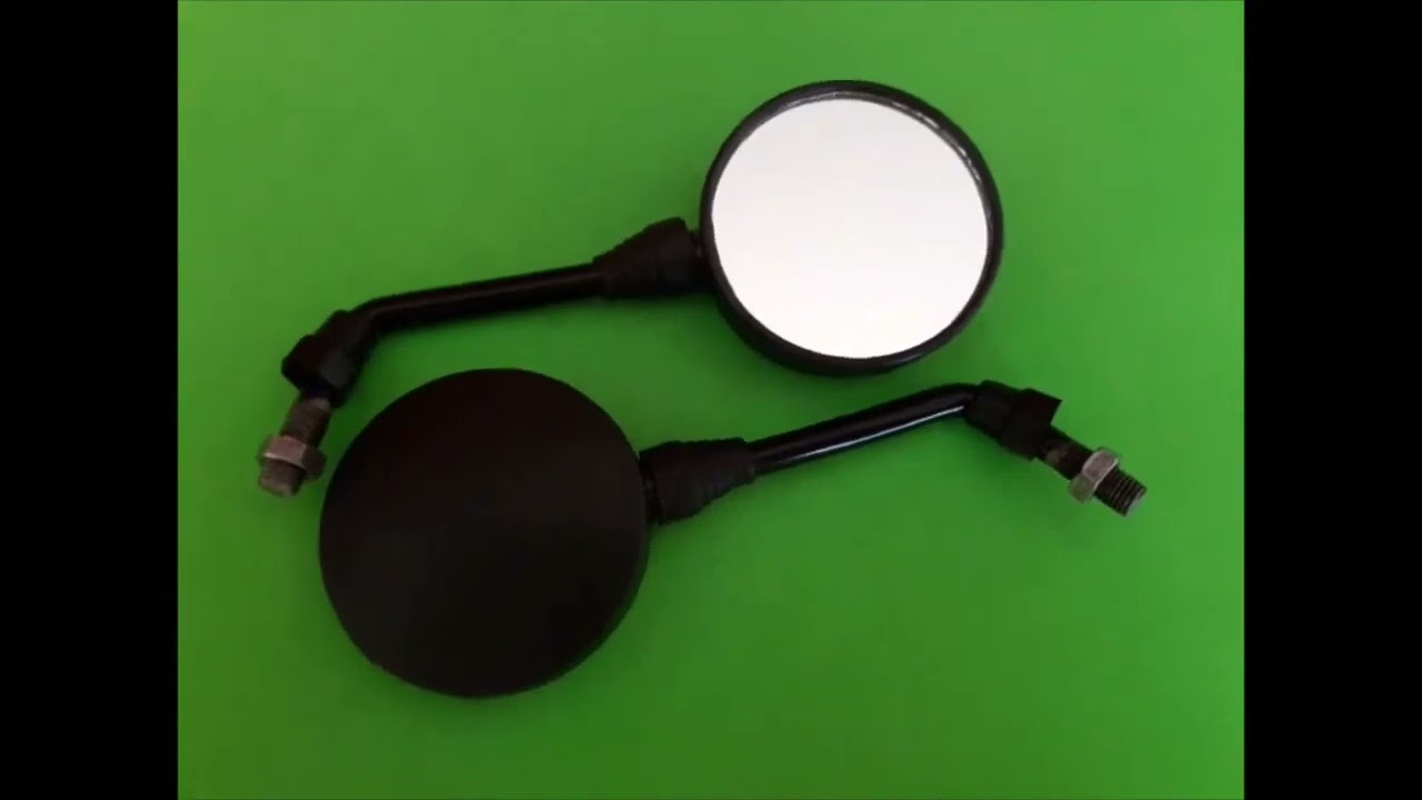 Retrovisor Espelho Mini Redondo Preto Awa Rosca Honda 541v