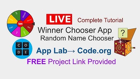 Winner Chooser App | Part 2 | Random Name Chooser | App Lab | Code.org
