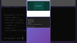 CSS Coding Shorts - Holographic Hover Button