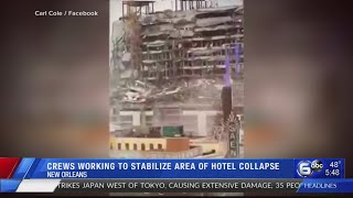 New Orleans hotel collapse: Search on for a missing worker