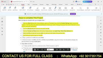 Excel 2021 In Practice - Ch 4 Independent Project 4-4 | Excel - Independent Project chapter 4