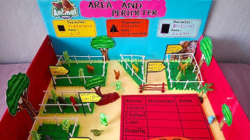 Area and perimeter Math Working Model/ #Mathproject for class 4,5 /Area of garden project math
