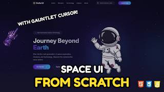 Build This Space-Themed Landing Page From Scratch (HTML, CSS, JS) | Frontend Tutorial