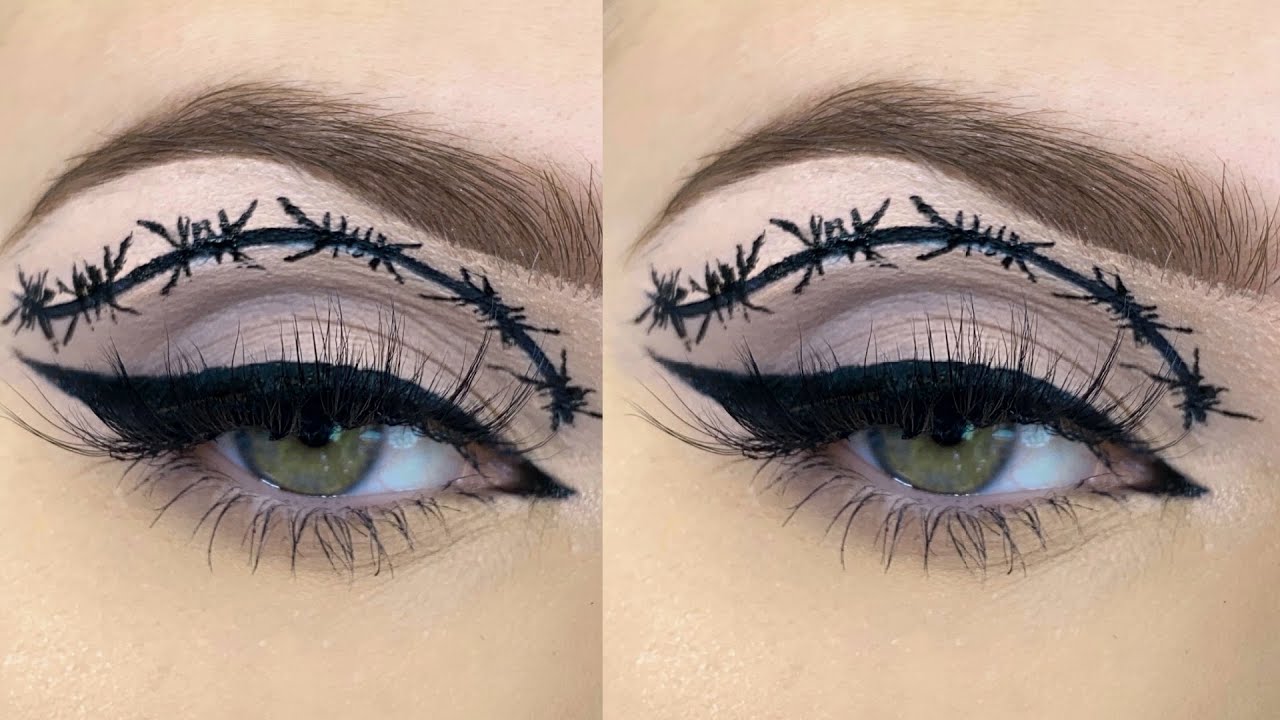 BARBED WIRE EYELINER 31 DAYS OF HALLOWEEN MAKEUP LOOK SERIES 