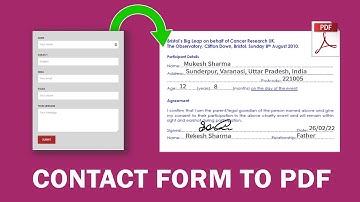 Contact From to PDF Generator | Piotnet Addon for Elementor