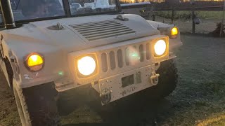 Humvee 24volt Lights Replacement. HMMWV M1114 Project. Side markers, tail and head lights.