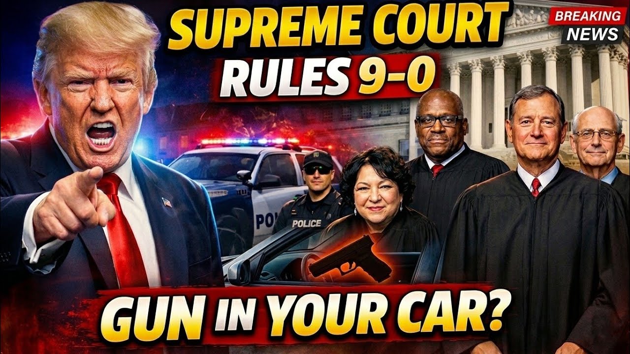 Breaking: Supreme Court Rules 9–0 — If You Carry a Gun in Your Car, Watch This Now