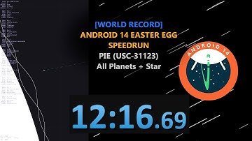 [WORLD RECORD] 12:16 Android 14 Easter Egg - Pie (USC-31123) All Planets + Star
