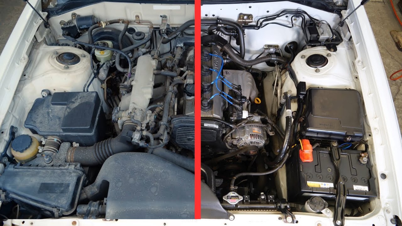 Thoroughly clean the engine bay. - YouTube