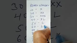Roman Numbers for 10, 20, 30, 40, 50, 60, 70, 80, 90, 100 #mathematics #mathstricks
