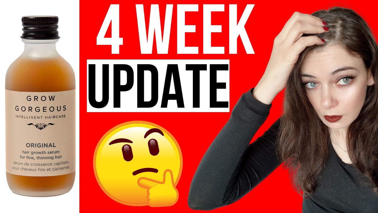 Grow Hair Growth Serum 4 Week Update! (Before and after
