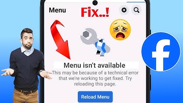 How to Fix Facebook Menu isn’t available | There may be a technical error problem in Facebook