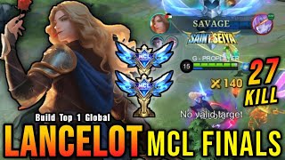 SAVAGE!! MCL Finals Lancelot Insane 27 Kills!! - Build Top 1 Global Lancelot ~ MLBB screenshot 4