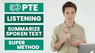 PTE Listening: Summarize Spoken Text | SUPER METHOD!