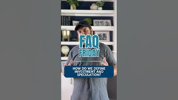 How do we define investment and speculation? #FAQFriday #TGIF #investing #speculating #investor
