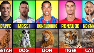 Famous footballers and their favorite animals.