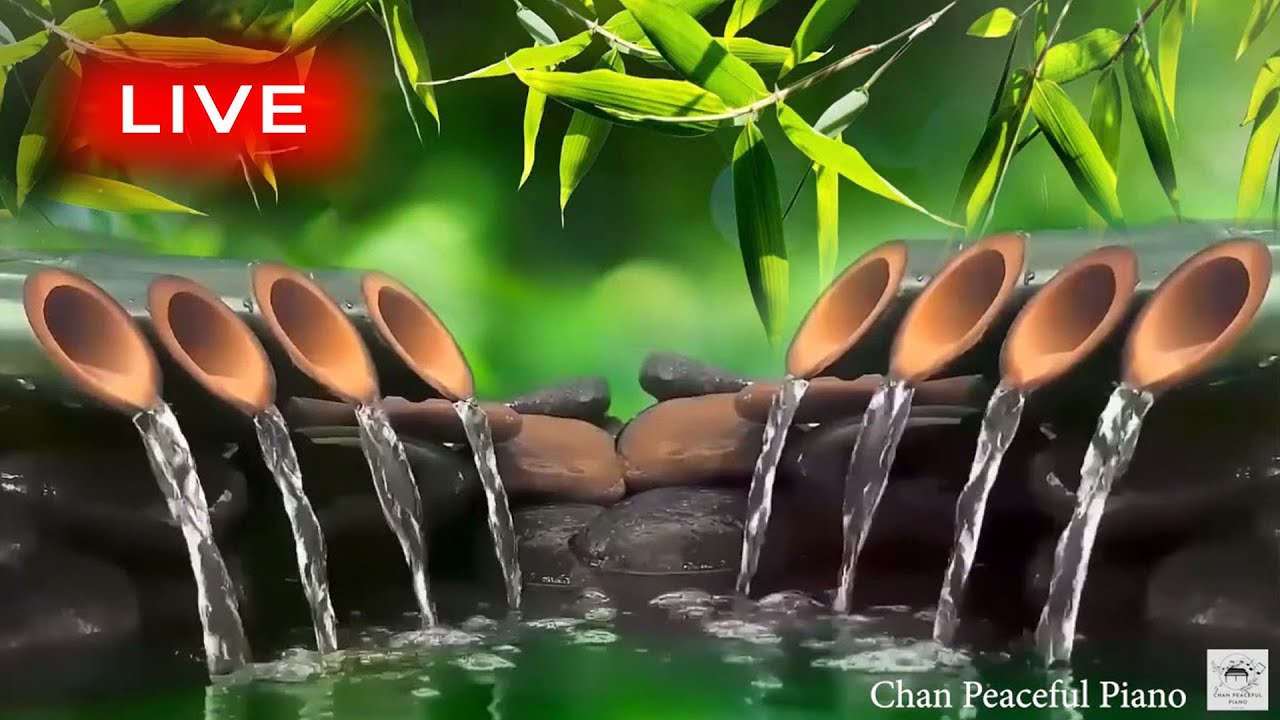 Música de piano relajante con sonido de agua | Música para dormir y meditar profundamente