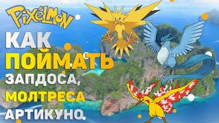 PIXELMON MINECRAFT: КАК ПОЙМАТЬ ТРОИЦУ ЛЕГЕНДАРНЫХ ПТИЦ!(АРТИКУНО, МОЛТРЕС, ЗАПДОС)