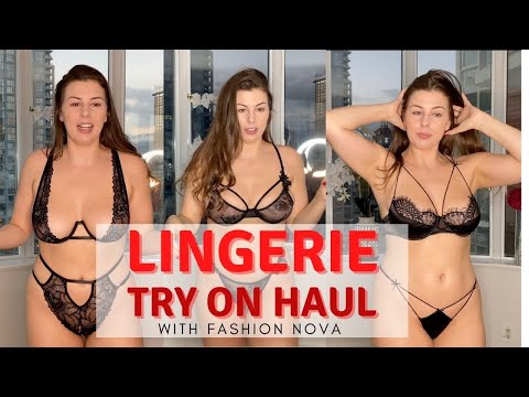 Black Lingerie Try On Haul: Fashion Nova