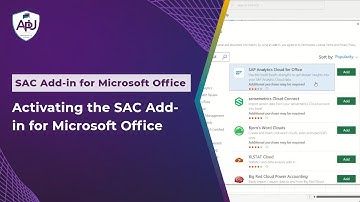 Activating the SAC Add-in for Microsoft Office