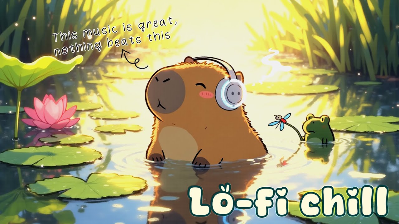 Relaxing Lofi Vibes with Capybara & Frog by the Lake πΈ