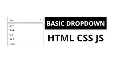 สอนสร้าง Basic dropdown ง่ายๆ ด้วย HTML CSS JS