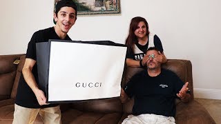 SURPRISING MY DAD WITH $3,000 OF GUCCI!! *emotional* | FaZe Rug