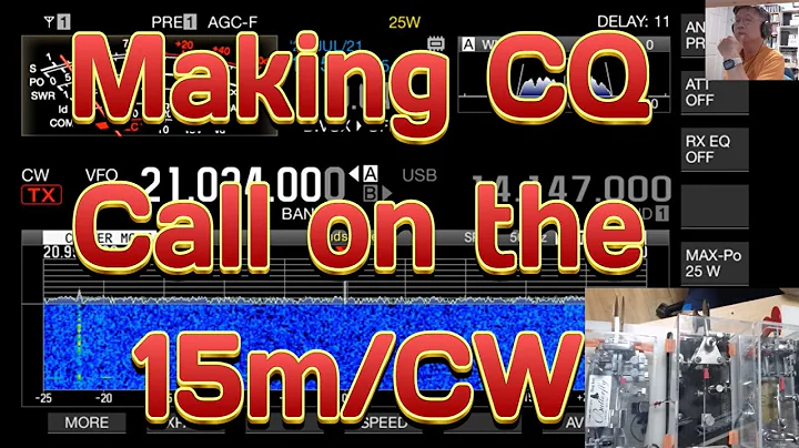 Making CW CQ Call on the 15m band  #ua9mbx #r9ym #sp4jeu #hl1sb #CW