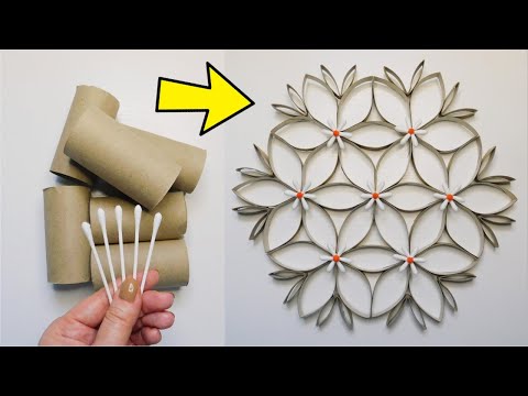 10 Creative Crafts Using Toilet Paper Rolls - Wall Art Decor