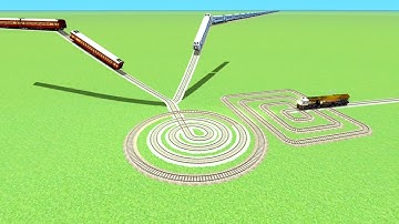 TRAIN SIMULATOR CROSS GOL  CIRCLE TRICK RUNNING TRACK RAILROAD TRAIN SIMULATOR GAME 