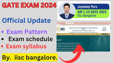 Official GATE 2024 exam Pattern by  iisc bangalore | GATE CSE#gate